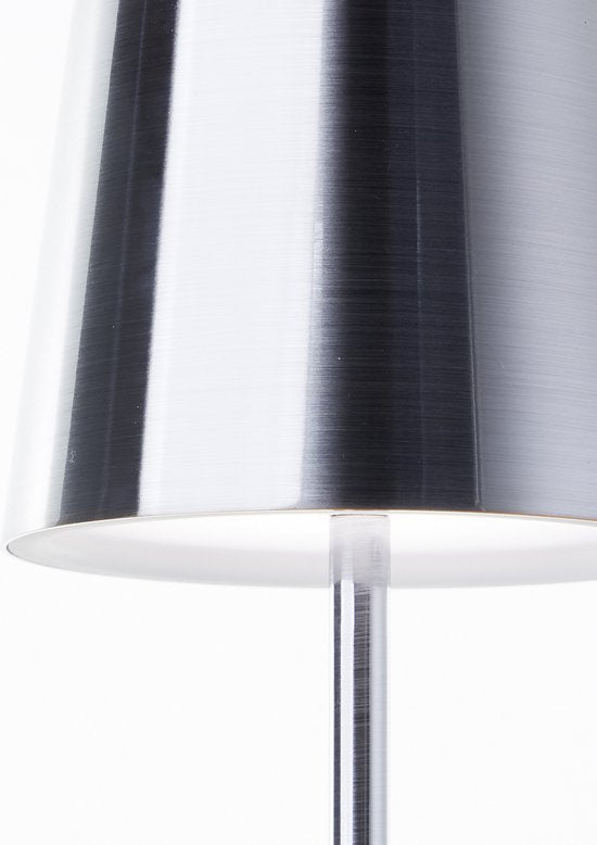 Brilliant Xaana - Lampe de table rechargeable - Intérieur et extérieur - LED 4 W 3 000 K-6 000 K - Variateur à 3 niveaux - IP44 - Argent