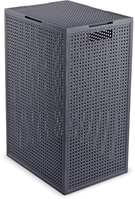 Panier à linge Curver Kaya avec couvercle - 60 L - 38 x 29 x 58,5 cm - Anthracite