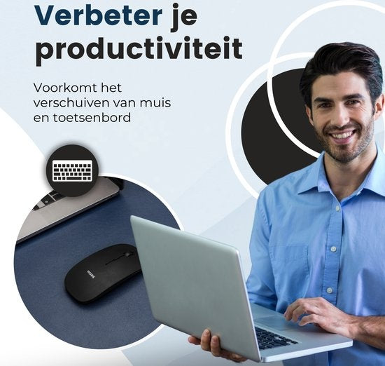 WURK Tapis de bureau professionnel en cuir synthétique - Organisateur de bureau - Accessoires de bureau - Tapis de souris XXL- Inclut un clip de câble - 90x45 - Bleu