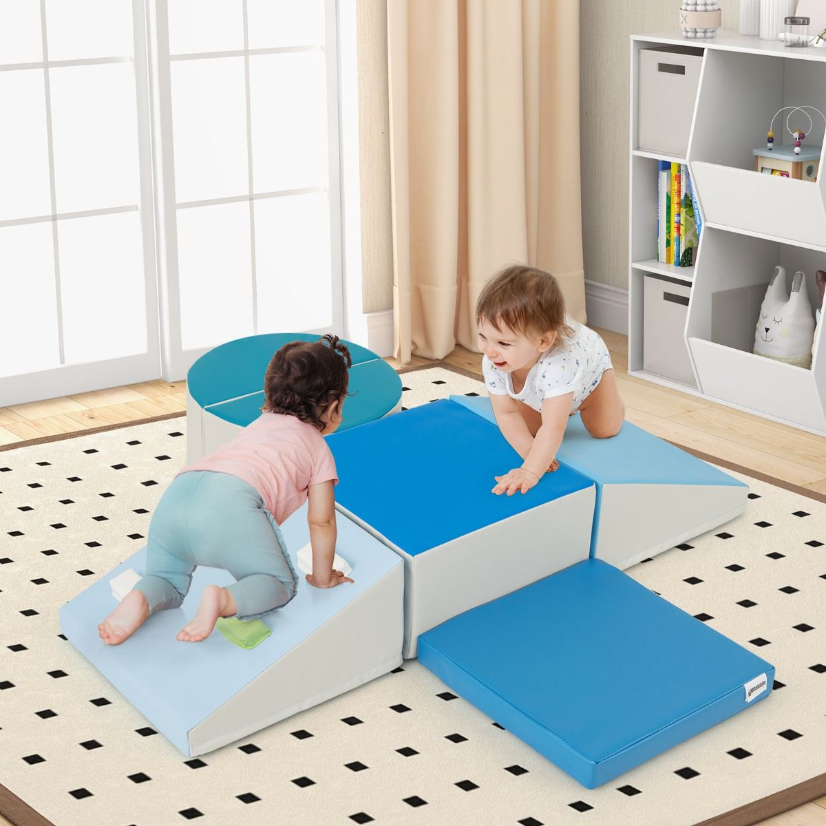Ensemble de blocs d'escalade en mousse Coast - 6 pièces - Blocs de jeu souples - Multicolores