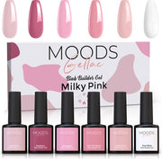 Moods Gellac BIAB - Builder in a Bottle - BIAB Nail Builder Gel - Milky Pink - HEMA & TPO Free