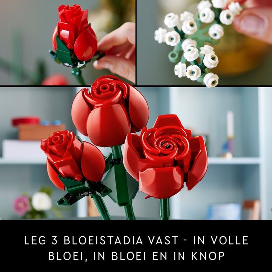 LEGO Botanicals : Bouquet de roses - Kit de construction décoratif de la collection Botanical 10328