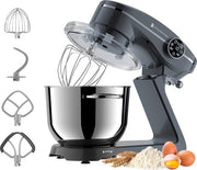 Robot de cuisine KitchenBrothers - Affichage tactile et minuterie - 6L - 1800W - Aluminium - Anthracite