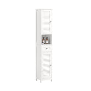 Armoire de toilette haute SoBuy FRG236-W, 32x170x30 cm, Bois, Blanc