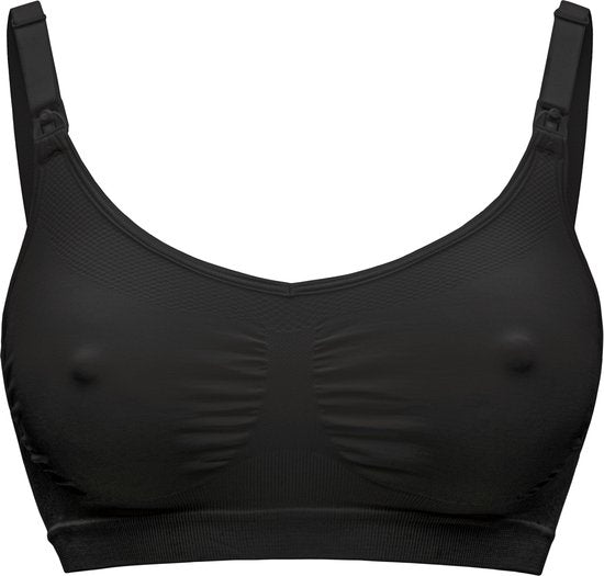 Soutien-gorge Medela Keep Cool - Soutien-gorge d'allaitement sans coutures - Soutien-gorge de grossesse avec 2 zones respirantes - Tissu Soft Touch - Noir - Taille M