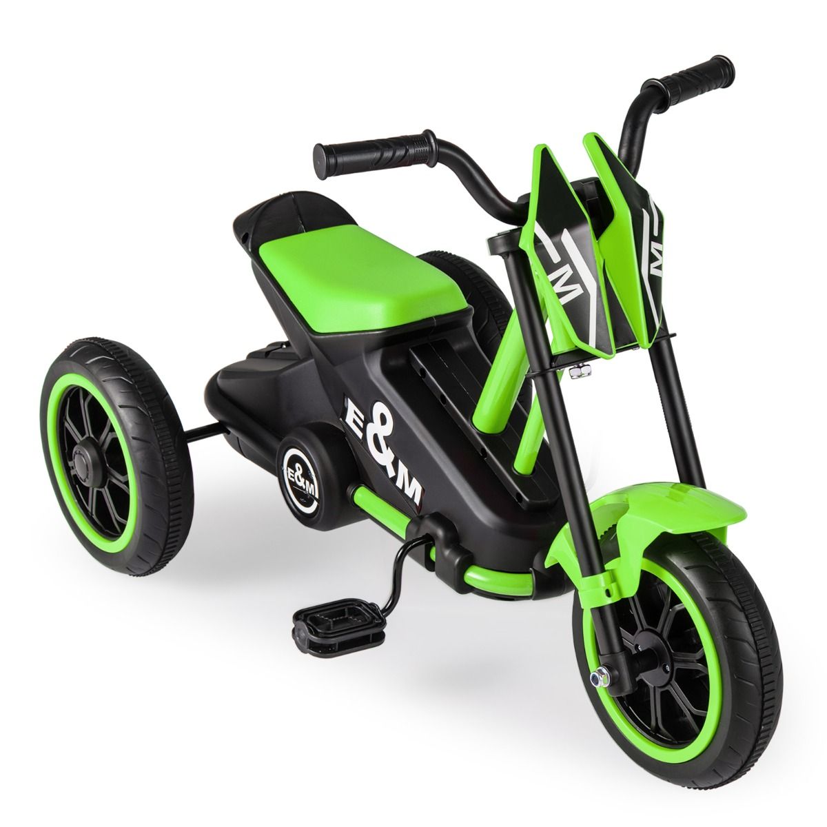 Tricycle pour enfants Coast - cadre triangulaire stable - limiteur de braquage - vert