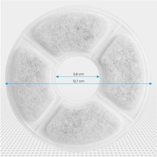 Filtres pour fontaines à chat Auronic - 6 pièces - 3 couches - pour fontaines Auronic AU3014