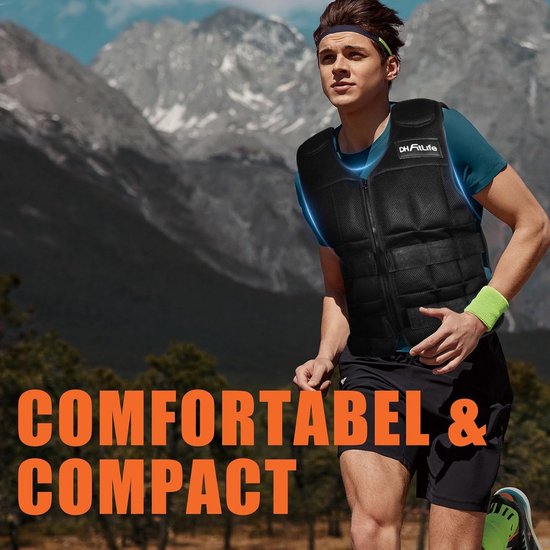 DH FitLife Gilet de musculation ajustable 10KG/20KG/30KG pour la musculation et le renforcement musculaire | gilet de musculation | gilet de course à pied femmes hommes | gilet d'entraînement physique