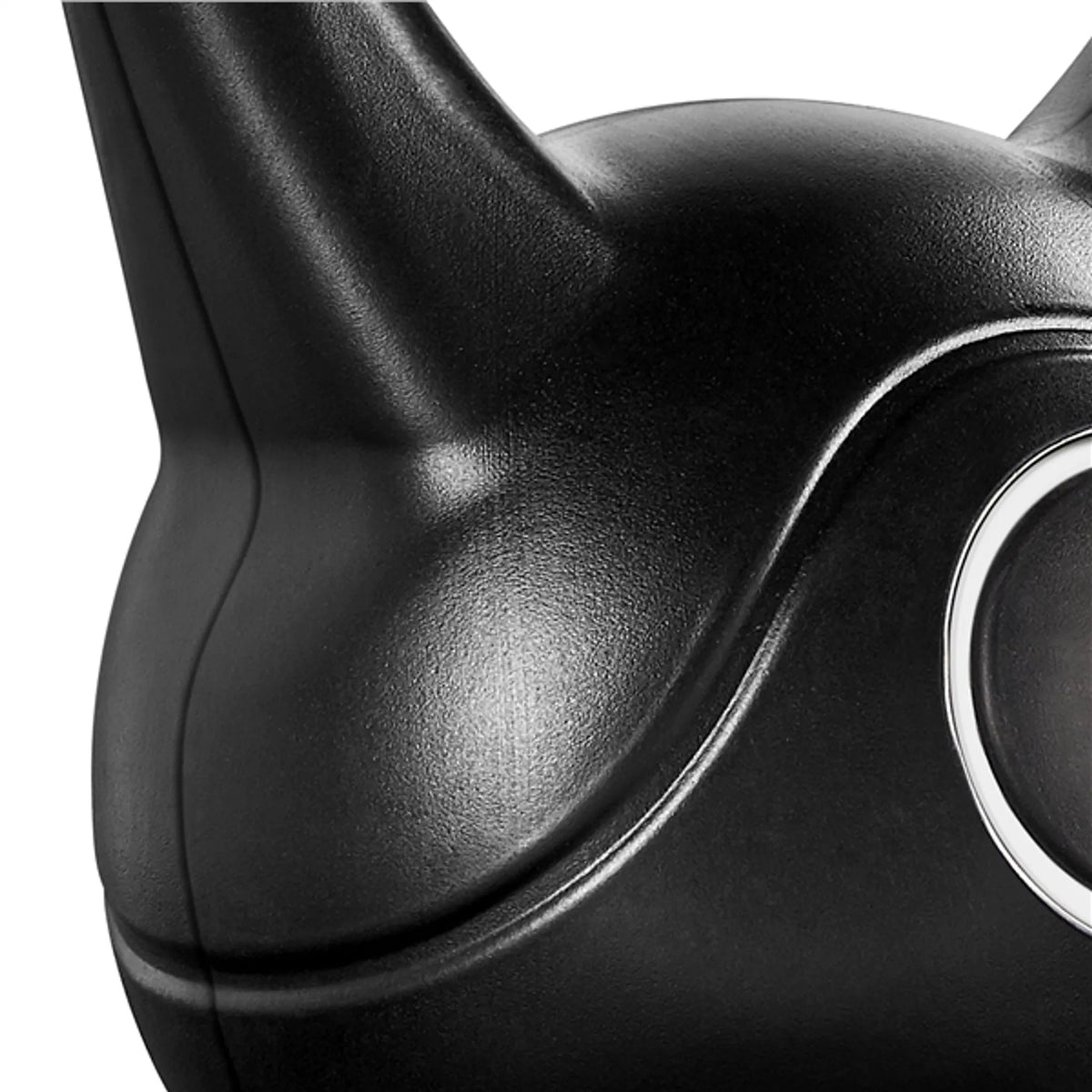 Yaheetech Kettlebell 8 kg - Poignée large, base plate et design anti-roulement - Pour la musculation et la gym à domicile - Plastique noir et béton - 22.5 x 19.5 x 26 cm