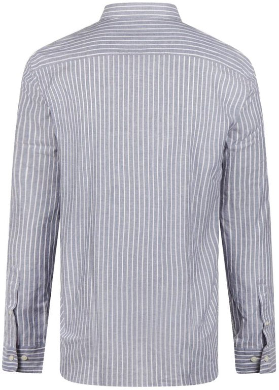 Chemise McGregor en coton et lin à rayures indigo - Taille XL - Homme