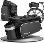 MIVELO Pannier - Imperméable et réfléchissant - 20 litres - Noir réfléchissant