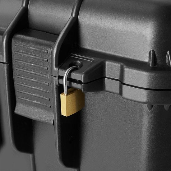 tectake® - Valise de transport à roulettes avec poignée télescopique - Valise photo - Valise pour appareil photo 45 x 26 x 58 cm - 2 boutons pression - Possibilité de verrouillage par cadenas