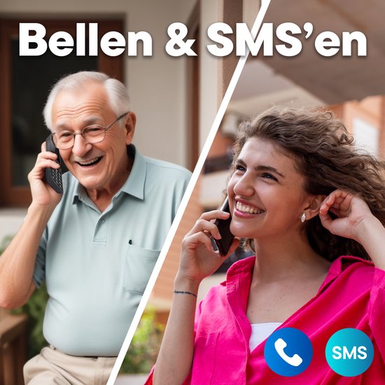 Denver Seniors Mobile Phone 4G - Grandes touches - Touche SOS - Grandir sans smartphone - Station de recharge - GSM - Full NL et FR - BAS18600L