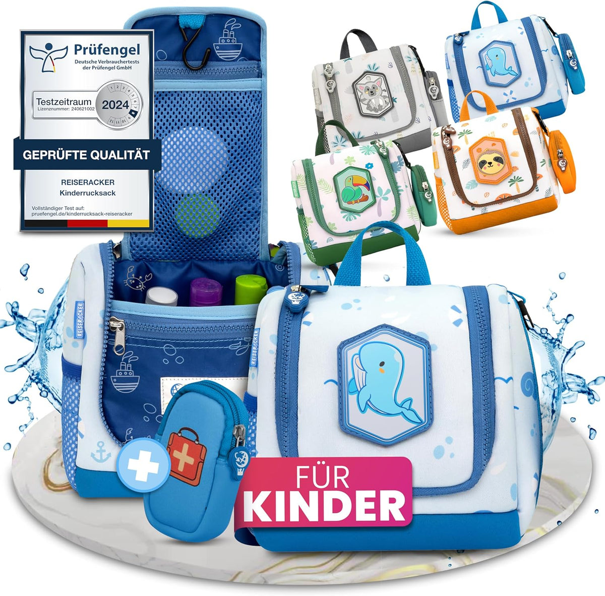 REISERACKER Trousse de toilette pour enfants - bleu