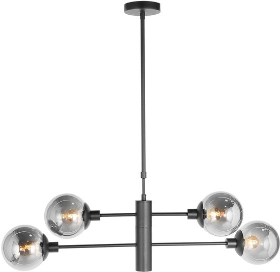 Steinhauer - lampe suspendue - Constellation - noir - métal - Ø 90cm - E14 - 3804ZW
