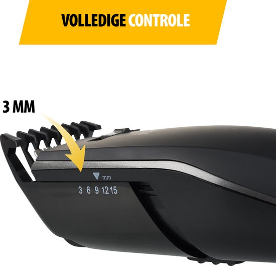 Tristar TR-2572 - Tondeuse pour homme rechargeable - 3 à 30 mm - 60 min d'autonomie - 2 têtes de coupe incluses