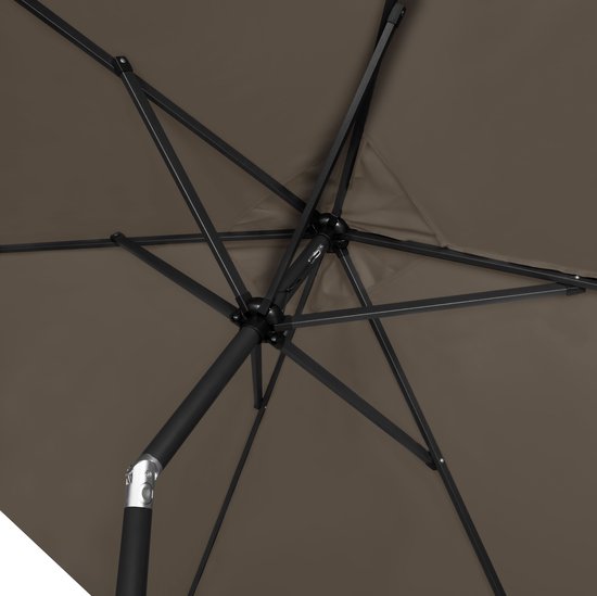 Parasol VONROC Premium Rapallo 200 x 300 cm – Parasol résistant – Inclinable – Toile anti-UV – Taupe – Housse de protection incluse