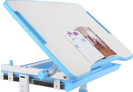 Bureau pour enfant avec chaise de bureau ergonomique réglable en hauteur - table à dessin - table d'école
