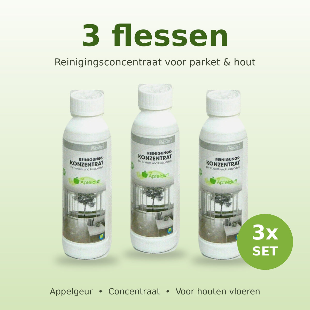 Nettoyant universel Livington - Parquets et sols en bois - Concentré nettoyant au parfum de pomme