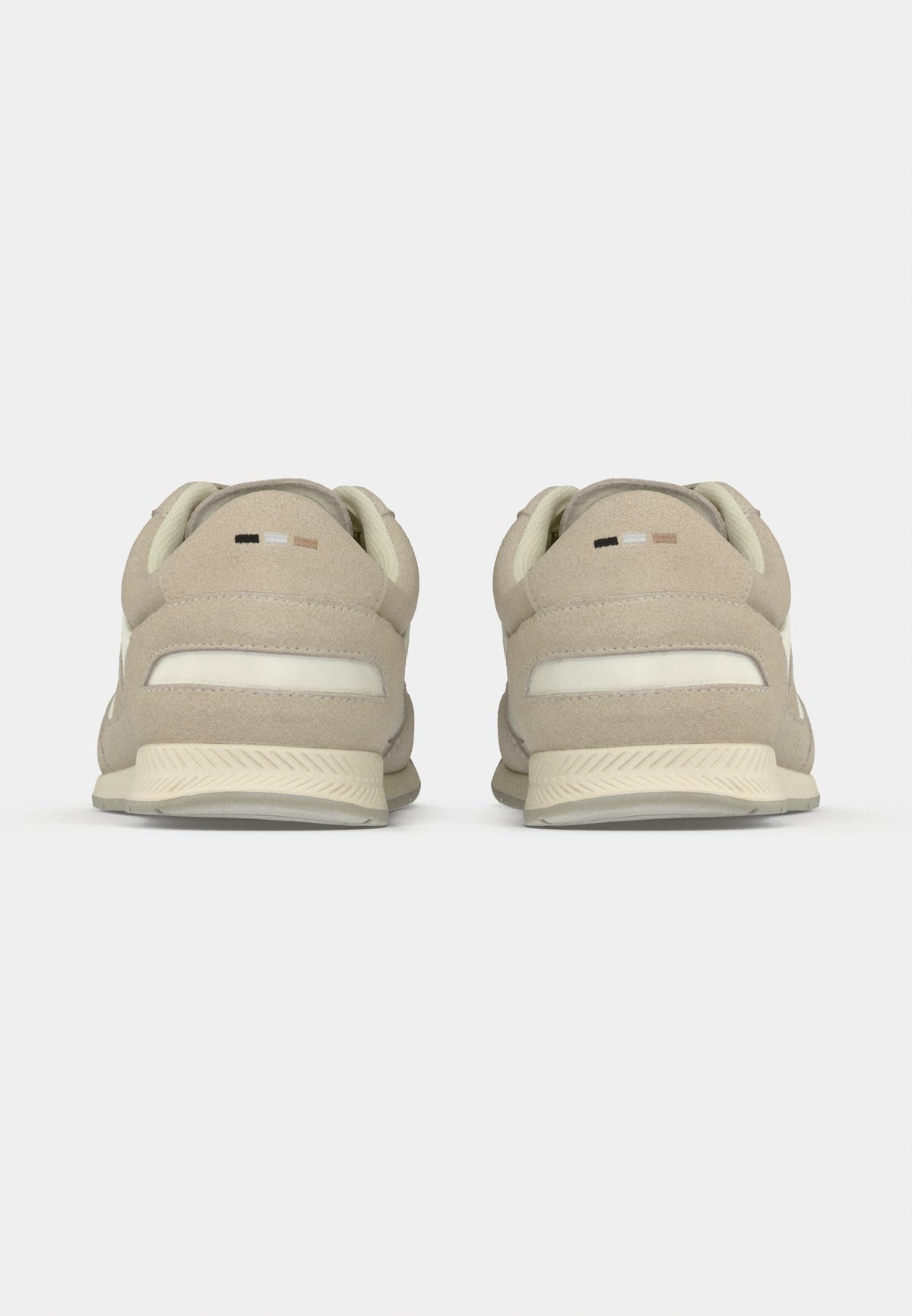 Baskets BOSS NITAN – Cuir et tissu – Beige clair