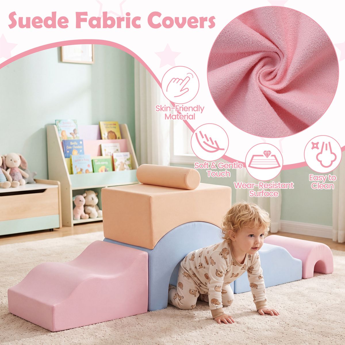 Ensemble de blocs de jeu Coast en mousse - 6 pièces - jouets favorisant la motricité - multicolore
