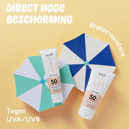 Naïf - Spray solaire minéral - Bébés et enfants - SPF 50 - Parfumé - Protection UVA/UVB - 100 ml