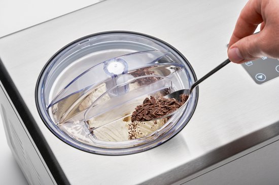 Machine à glaces Solis Gelateria Pro Touch 3-en-1 - Glaces maison, glaces au yaourt et granités - 2 litres - Écran tactile - Acier inoxydable