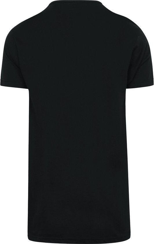T-shirt Alan Red Vermont - extra long - col en V - noir