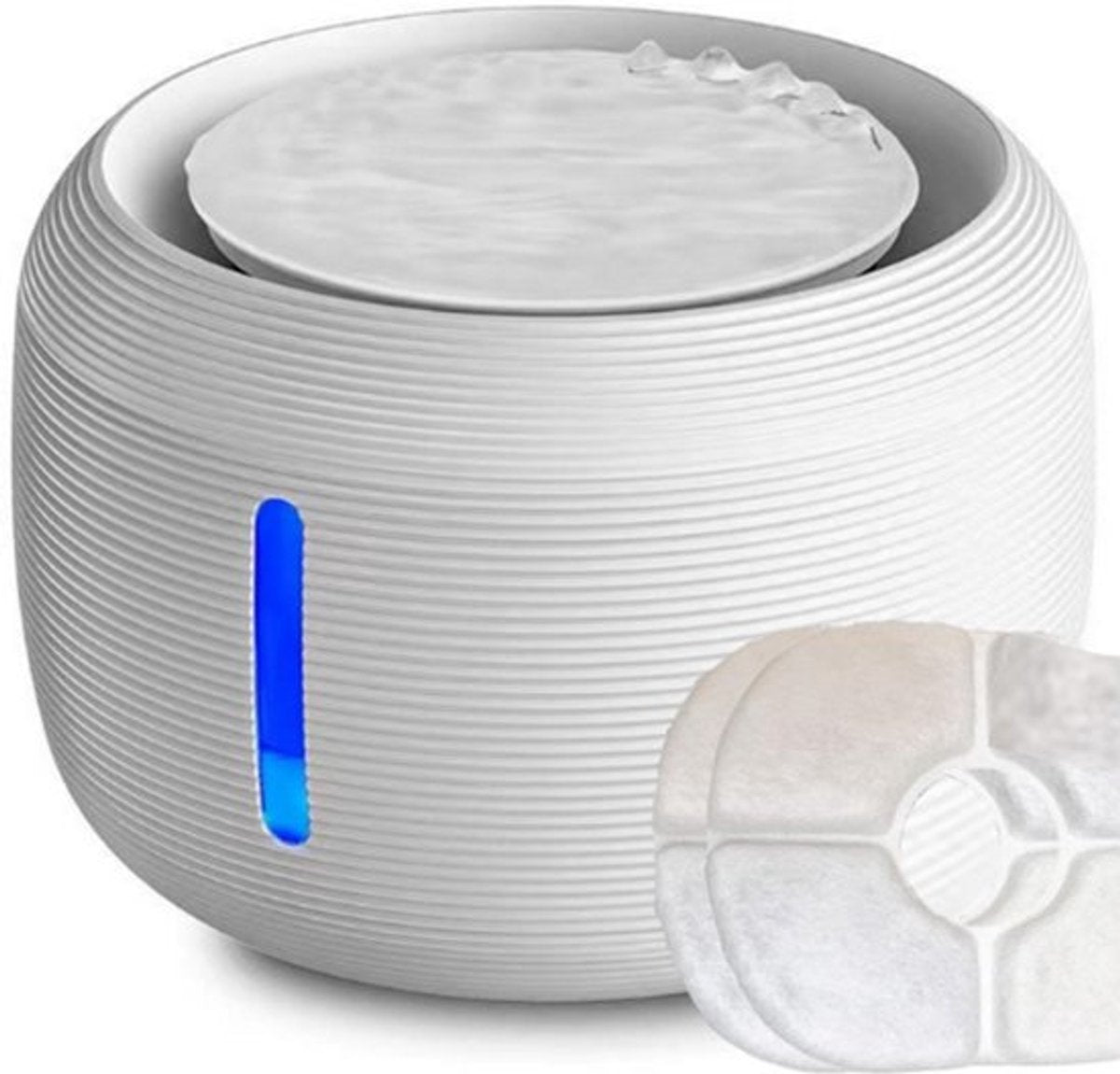 Abreuvoir « Viervoeter » pour chats et chiens - 2,5 litres - 21 × 21 × 15 cm - Blanc