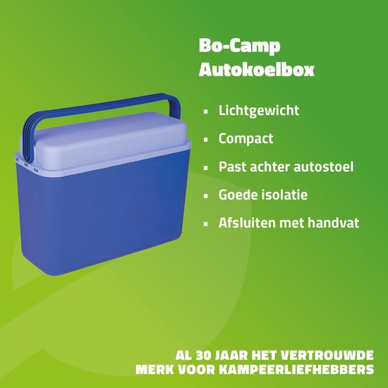 Bo-Camp - Glacière de voiture - Arctique - Bleu - Polyéthylène - 12 litres
