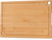 Planche à découper Budu en bambou avec tranchée à jus - Planche à découper en bois - Planches à découper en bois - Planche à découper cadeau - 37 x 25 cm