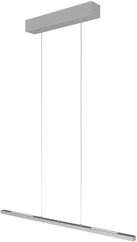 Suspension Bande 4906ST couleur acier, hauteur réglable de 50 à 125 cm, style moderne, avec composants électroniques et éléments métalliques, marque Steinhauer