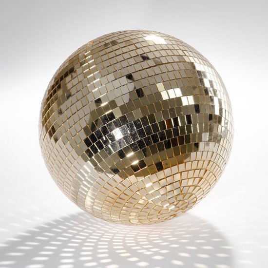 Décorations Mica Discobal de Noël - Ø 25 cm - Champagne