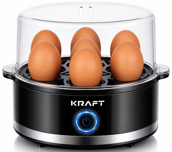 Cuiseur à œufs KRAFT noir - 7 œufs - Cuisson électrique des œufs