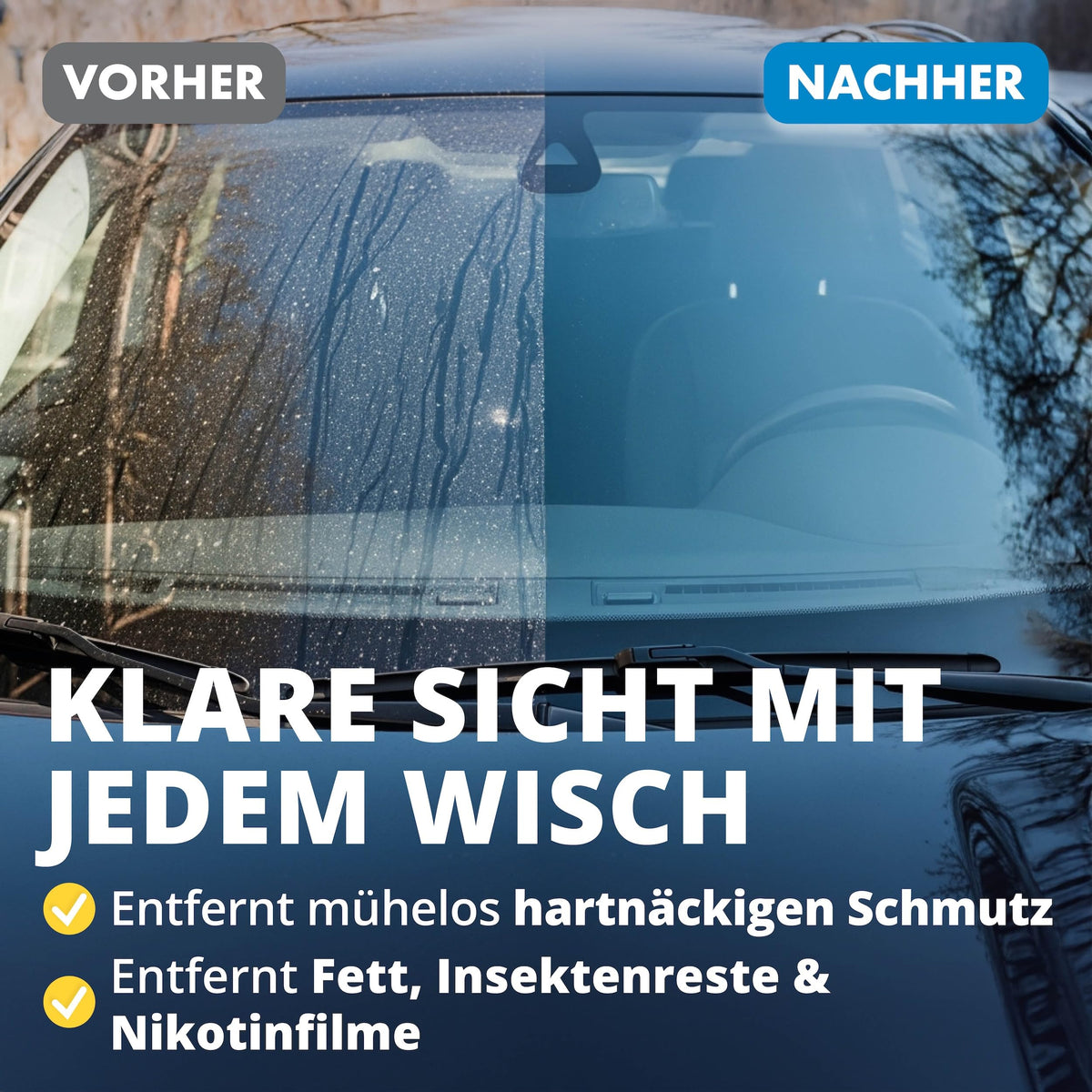 Licargo Nettoyant pour vitres de voiture 750 ml - Nettoyant pour vitres intérieures et extérieures - Ne laisse pas de traces - Fabriqué en Allemagne