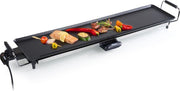 Plaque de cuisson Tristar BP-2984 - Plaque de cuisson Gourmet XL - Plaque de grill 90 cm - Pour 8 à 10 personnes - Avec thermostat réglable - Revêtement antiadhésif - Cordon d'alimentation extra-long - Noir