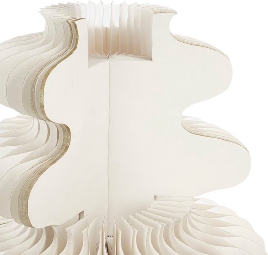 Mica Decorations Sapin de Noël en papier - Sapin de Noël artificiel pliable - H 152 x Ø 104 cm - Décoration de Noël - 100 % FSC - Blanc