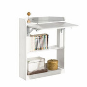 Bureau pliable - SoBuy - Commode rabattable - Avec étagères - 64 x 58 x 82 cm - Blanc