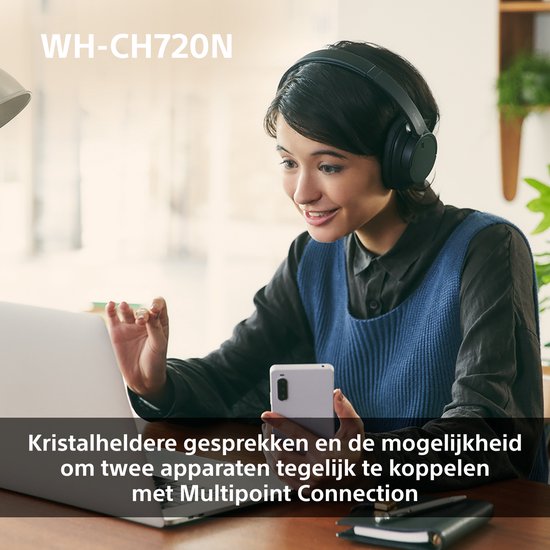 Sony WH-CH720N – Casque sans fil circum-auriculaire avec réduction de bruit - Rose