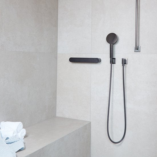 Barre d'appui murale VITILITY ID - Noir charbon - Barre d'appui pour toilettes - Noir 35 cm