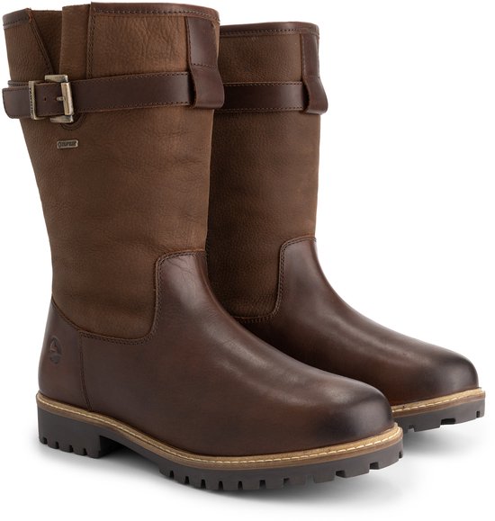 Travelin' Vrangen pour homme - Bottes de plein air - Doublées de laine - Marron foncé