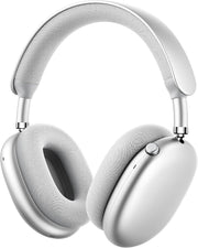 Casque sans fil circum-auriculaire Picun F8 Pro - Réduction de bruit hybride - 140 heures d'autonomie - Bluetooth - Argent