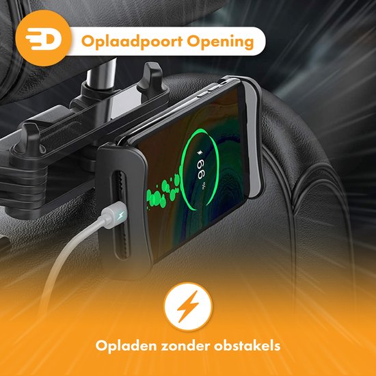Support de tablette pour voiture - Appuie-tête - Rotation à 360 degrés - Convient pour tablette, téléphone et plus encore