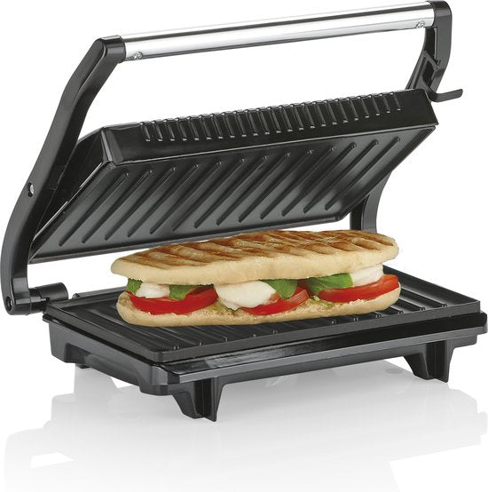Grill de table Tristar - GR-2846 - 700 W - Appareil à croque-monsieur - Surface de cuisson 22,5 x 14 cm - Aluminium