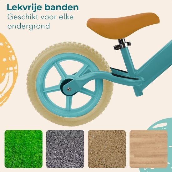 LifeGoods KiddyCruiser Draisienne Enfants Vélo Bébé sans Pédales - 2 ans - Garçons et filles - Vert Menthe