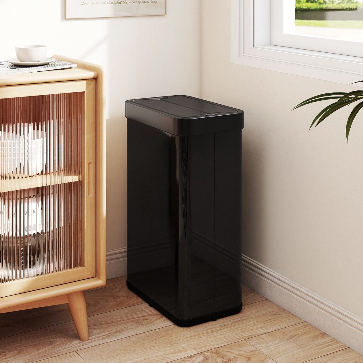 Poubelle Coast Sensor - ouverture et fermeture automatiques - 60 litres - noir