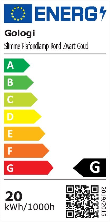 Gologi Smart Ceiling Lamp Black - Plafonniers - LED RGB - Industriel - Plafonnier - Chambre à coucher et salon - Plafonnier noir - 30cm