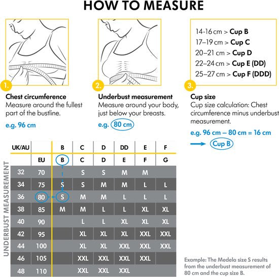 Soutien-gorge Medela Keep Cool - Soutien-gorge d'allaitement sans coutures - Soutien-gorge de grossesse avec 2 zones respirantes - Tissu Soft Touch - Noir - Taille S