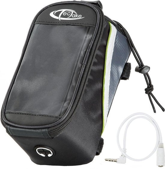 TecTake - Sacoche de cadre sacoche de vélo pour par exemple smartphone etc. noir vertL 401610