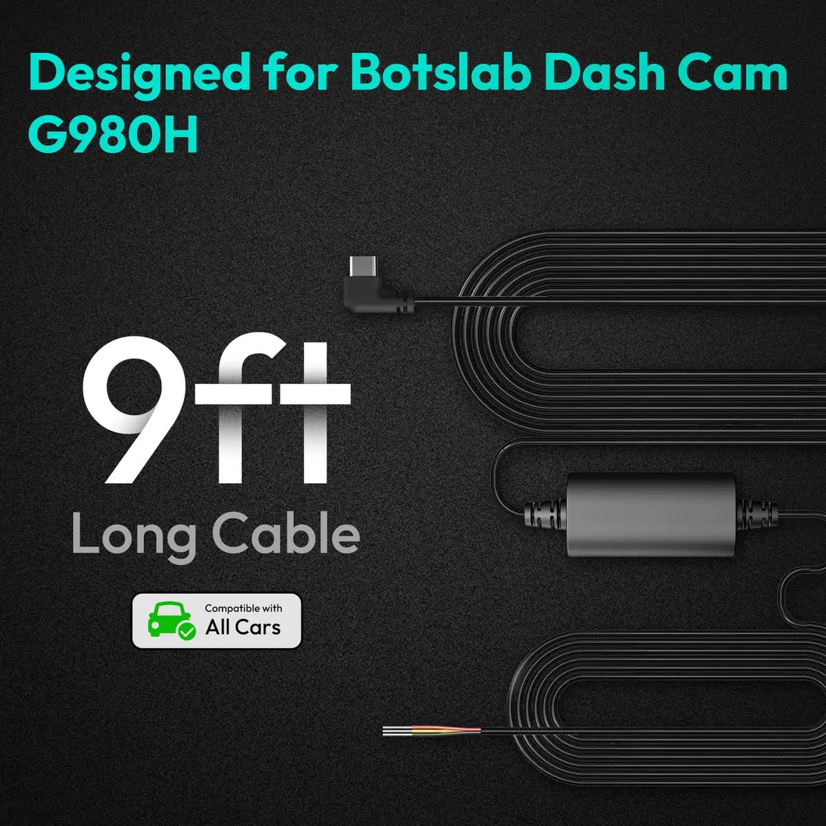 Kit de raccordement direct pour caméra embarquée Botslab Dashcam - USB-C - Série G980H